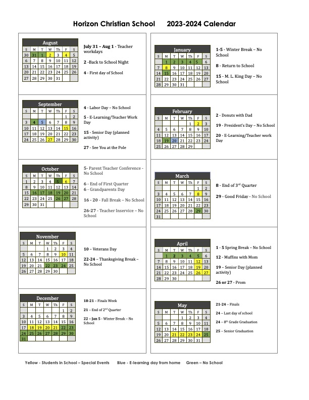 Events Calendar HCS